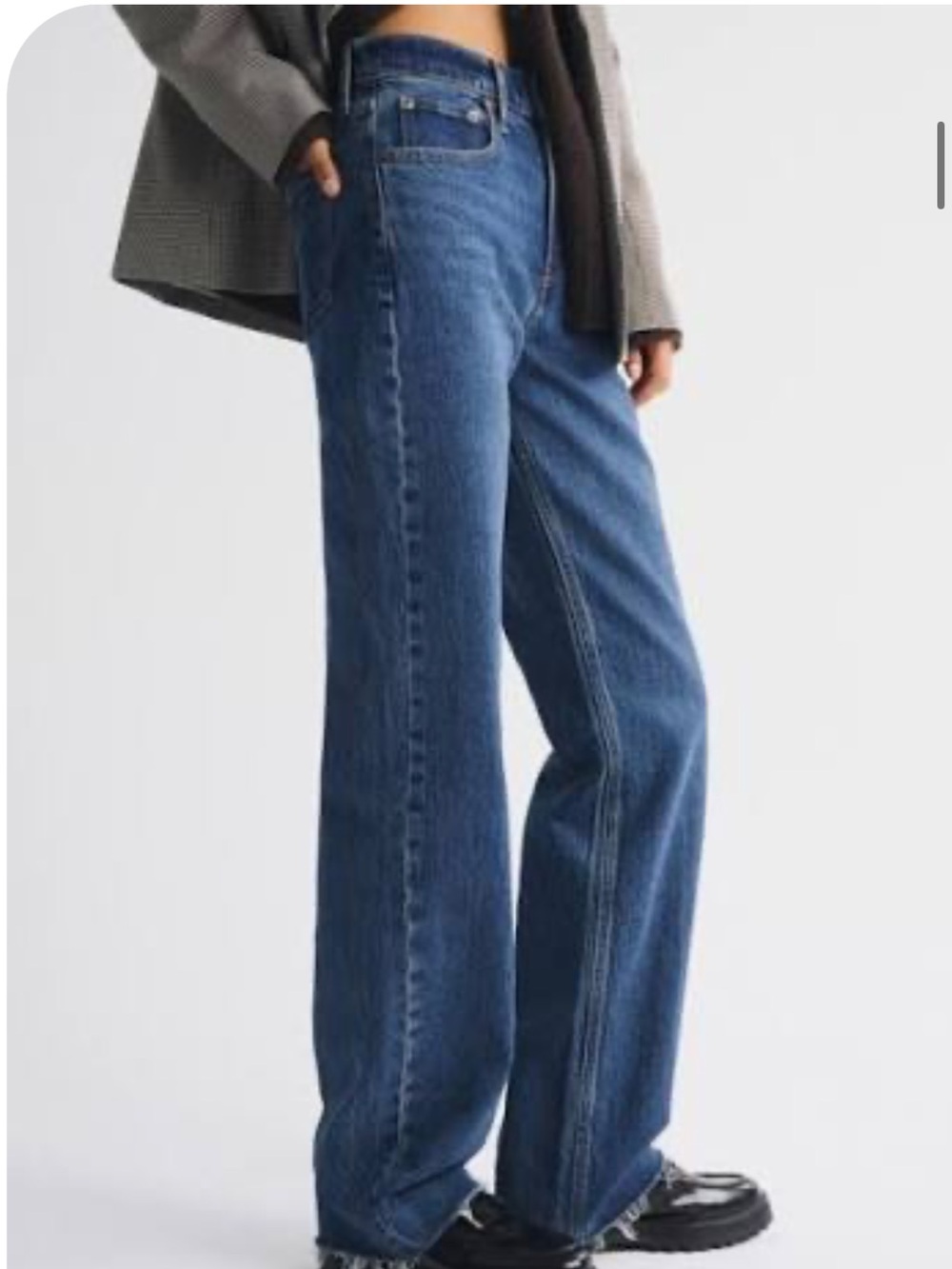 90s Relaxed High-Rise Raw Hem Women’s Jeans Abercrombie